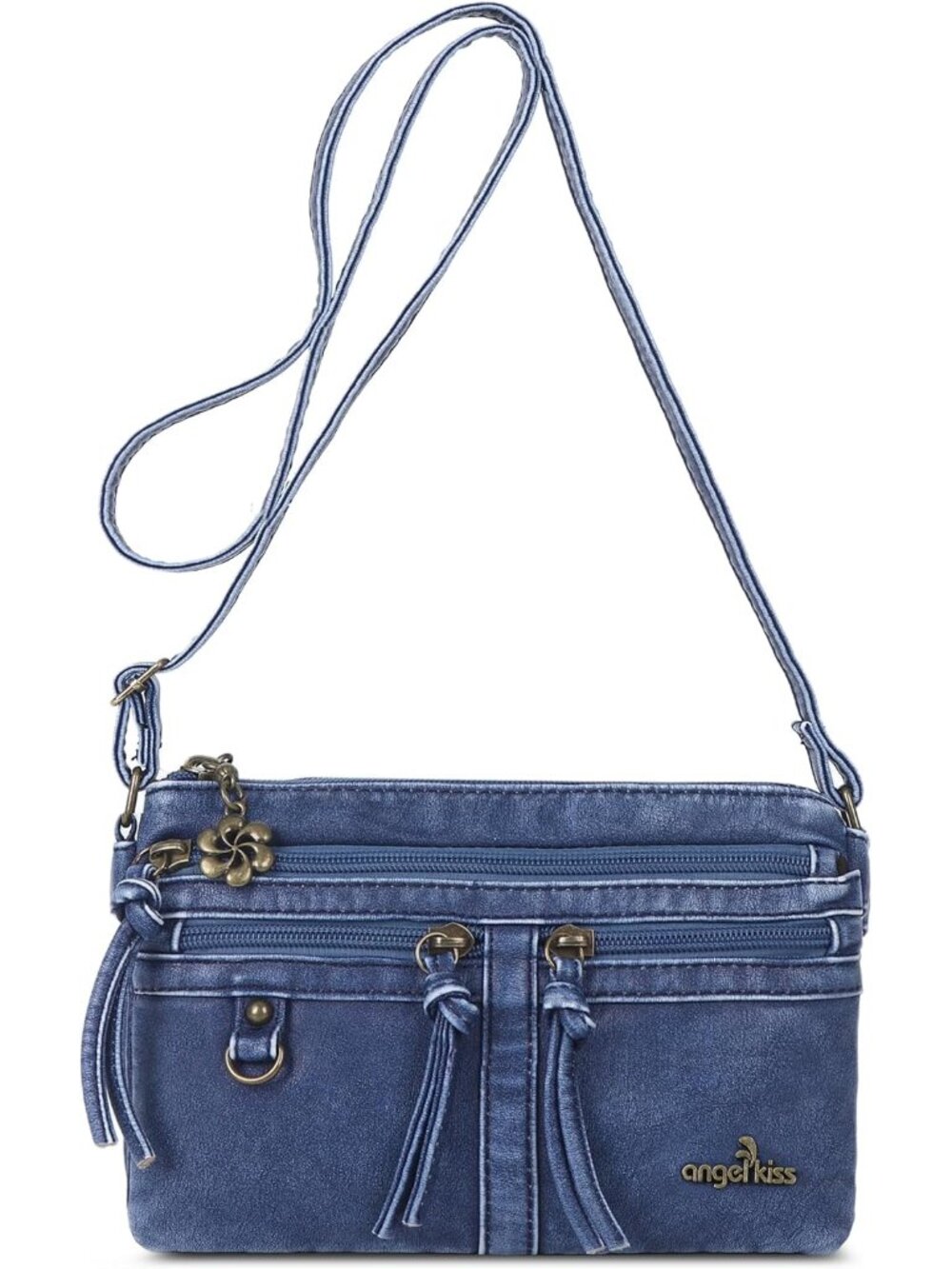 Small Crossbody Bag for Women Leather Crossbody Purse Triple Compartments Cell P
